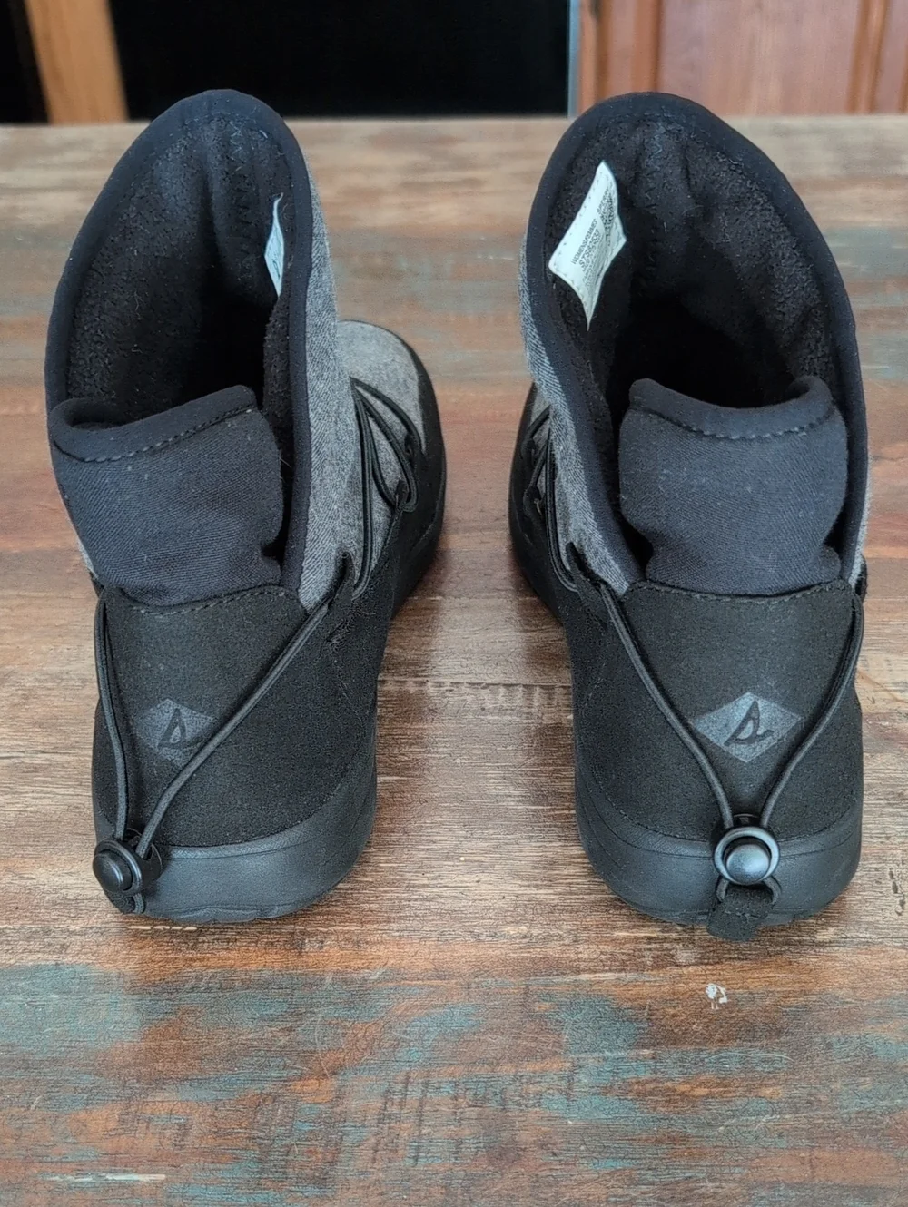 Sperry Top-Sider Gray & Black Rio Vail Booties Bungee Cross Lace - Women's 9